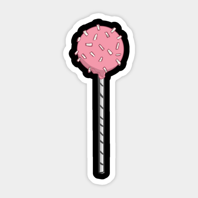 cake pop with sprinkles sweet treat design Sticker by pink light